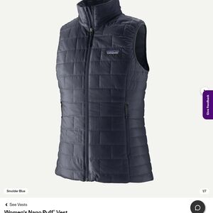 Patagonia Women's Nano Puff Vest in Dark Blue